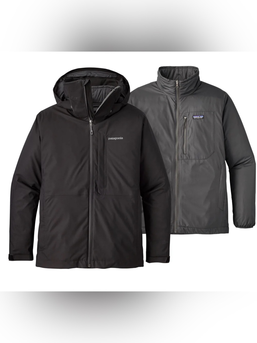 Patagonia Men’s Snowshot Ski Jacket Black H2No Men’s Medium Missing Hood